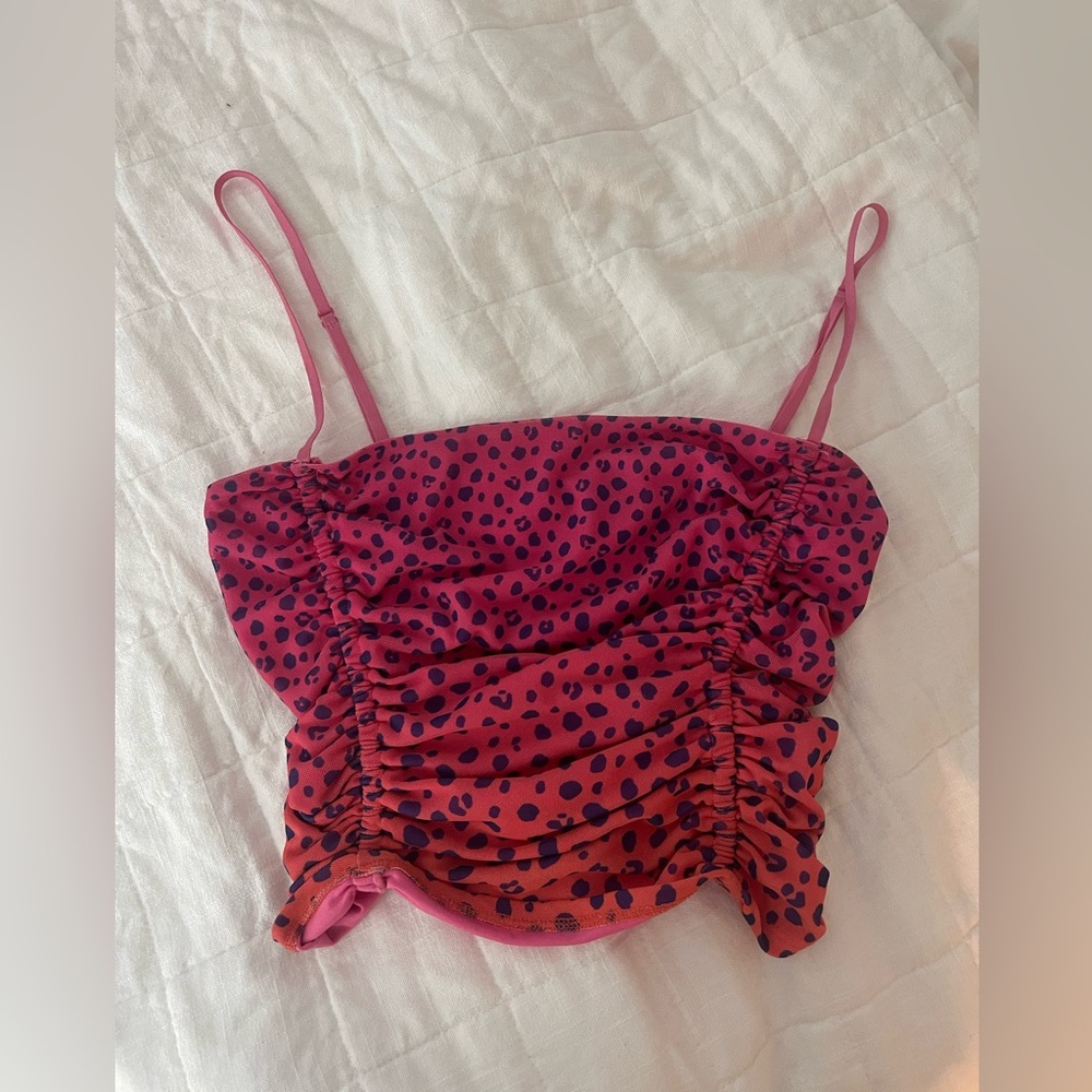 AFRM pink leopard tank